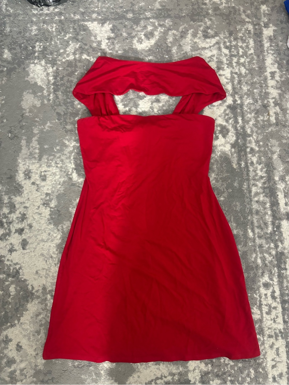 Reformation Red Strapless Cutout mini Dress